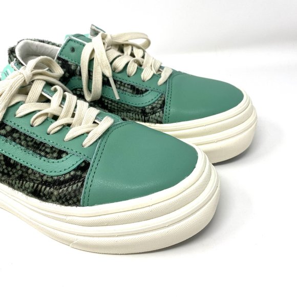 Vans Comfy Cush Platform Old Skool Menthe Leather Sneaker Women Size VN0A4U1E26G - Picture 3 of 10